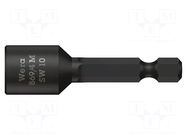 Screwdriver bit; 6-angles socket; 1/4"; HEX 10mm; magnetic WERA