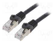 Patch cord; F/UTP; 6; stranded; CCA; PVC; black; 3m; RJ45 plug; 26AWG GEMBIRD