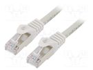Patch cord; S/FTP; 6a; solid; Cu; LSZH; grey; 1.5m; 27AWG; Cablexpert GEMBIRD