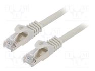 Patch cord; S/FTP; 6a; solid; Cu; LSZH; grey; 10m; 27AWG; Cablexpert GEMBIRD