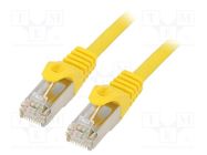 Patch cord; S/FTP; 6a; solid; Cu; LSZH; yellow; 3m; 27AWG; Cablexpert GEMBIRD