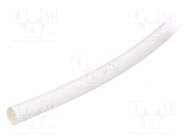 Heat shrink sleeve; glueless; 3: 1; 9mm; white; polyolefine 