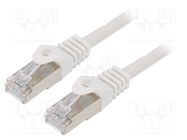 Patch cord; F/UTP; 6; stranded; CCA; PVC; grey; 3m; RJ45 plug; 26AWG GEMBIRD