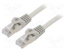 Patch cord; S/FTP; 6a; solid; Cu; LSZH; grey; 0.5m; 27AWG; Cablexpert GEMBIRD