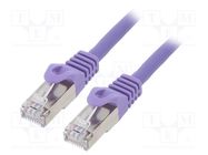 Patch cord; S/FTP; 6a; solid; Cu; LSZH; violet; 3m; 27AWG; Cablexpert GEMBIRD