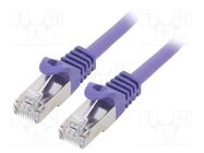 Patch cord; S/FTP; 6a; solid; Cu; LSZH; violet; 5m; 27AWG; Cablexpert GEMBIRD