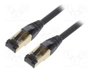 Patch cord; S/FTP; Cat 8; stranded; Cu; LSZH; black; 2m; 27AWG GEMBIRD