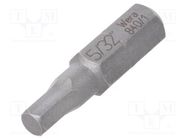 Screwdriver bit; Hex Plus key; HEX 5/32"; Overall len: 25mm WERA