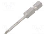 Screwdriver bit; Phillips; PH0; Overall len: 50mm WERA