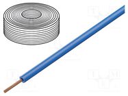 Wire; LiY; stranded; Cu; 0.25mm2; PVC; blue; 100V; 10m; Class: 5 DONAU ELEKTRONIK