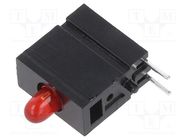 LED; in housing; 2.8mm; No.of diodes: 1; red; 2mA; 60°; 1.2÷4mcd 