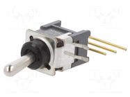 Switch: toggle; Pos: 2; SPDT; ON-ON; 0.1A/28VAC; 0.1A/28VDC; B; THT NKK SWITCHES
