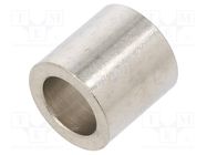 Spacer sleeve; 16mm; cylindrical; brass; nickel; Out.diam: 16mm DREMEC