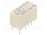 Relay: electromagnetic; DPDT; Ucoil: 3VDC; Icontacts max: 2A; SMD OMRON Electronic Components