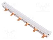 Busbar; 10mm2; Poles: 2; 690VAC; 690VDC; Inom: 63A; No.of mod: 12 ABB