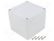 Enclosure: multipurpose; X: 90mm; Y: 90mm; Z: 75mm; ZP; polycarbonate KRADEX