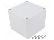 Enclosure: multipurpose; X: 90mm; Y: 90mm; Z: 75mm; ZP; polycarbonate KRADEX