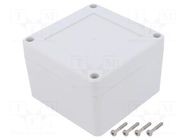 Enclosure: multipurpose; X: 90mm; Y: 90mm; Z: 60mm; ZP; ABS; gasket KRADEX