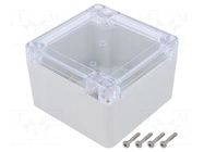 Enclosure: multipurpose; X: 90mm; Y: 90mm; Z: 60mm; ZP; polycarbonate KRADEX