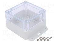 Enclosure: multipurpose; X: 90mm; Y: 90mm; Z: 60mm; ZP; polycarbonate KRADEX