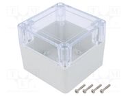 Enclosure: multipurpose; X: 90mm; Y: 90mm; Z: 75mm; ZP; polycarbonate KRADEX