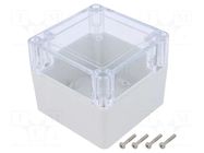 Enclosure: multipurpose; X: 90mm; Y: 90mm; Z: 75mm; ZP; polycarbonate KRADEX