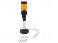 Signalling column; yellow; LED; 24VDC; 24VAC; HBJD-40; 40mm ONPOW