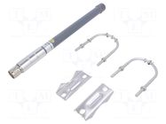 Antenna; grey; N; 50W; 868MHz; 50Ω; 0.3m; 3dBi; -20÷85°C QOLTEC