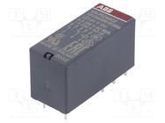 Relay: electromagnetic; SPDT; Ucoil: 24VDC; 8A; max.250VAC; PCB ABB