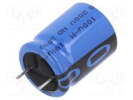 Capacitor: electrolytic; THT; 100uF; 200VDC; Ø16x20mm; Pitch: 7.5mm VISHAY