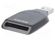 Card reader: memory; USB A plug; USB 3.0; SD,SDHC,SDXC; black SANDISK