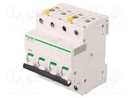 Circuit breaker; 400VAC; Inom: 13A; Poles: 4; Charact: B; 10kA; IP20 SCHNEIDER ELECTRIC