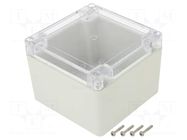 Enclosure: multipurpose; X: 105mm; Y: 105mm; Z: 75mm; ZP; light grey KRADEX