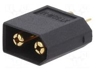 Connector: DC supply; plug; male; XT60; 20A; 500V; PIN: 2; straight AMASS