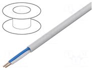 Wire; YTKSY; 1x2x0.8mm; telecommunication; wire; Cu; white BITNER
