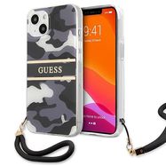 Guess GUHCP13MKCABBK iPhone 13 6.1&quot; black/black hardcase Camo Strap Collection, Guess