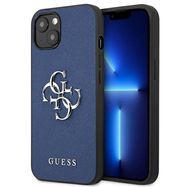 Guess GUHCP13SSA4GSBL iPhone 13 mini 5.4&quot; blue/blue hardcase Saffiano 4G Metal Logo, Guess