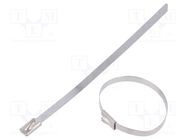 Cable tie; L: 125mm; W: 4.6mm; stainless steel AISI 304; 890N BM GROUP