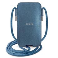 Guess Handbag GUPHMPSASBBL 6.1" blue/blue Saffiano Strap, Guess