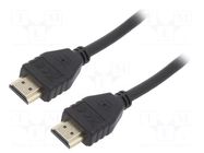 Cable; HDMI plug,both sides; PVC; Len: 1m; black; Core: Cu Goobay