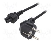 Cable; 3x0.75mm2; CEE 7/7 (E/F) plug angled,IEC C5 female; PVC ESPE