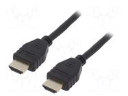 Cable; HDMI plug,both sides; PVC; Len: 0.5m; black; Core: Cu Goobay