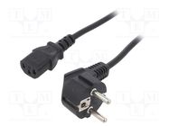 Cable; 3x0.75mm2; CEE 7/7 (E/F) plug angled,IEC C13 female; PVC ESPE
