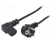 Cable; 3x0.75mm2; PVC; 1.8m; black; 10A; 250V ESPE
