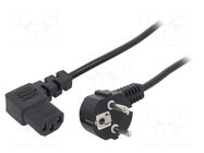 Cable; 3x0.75mm2; PVC; 1.8m; black; 10A; 250V ESPE