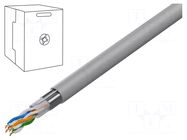 Wire; F/UTP; 4x2x24AWG; 5e; wire; Cu; Insulation: PVC; grey; 305m GEMBIRD