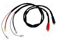 Test leads; aligator clip x2,spade lug x4; 1m; red and black GW INSTEK