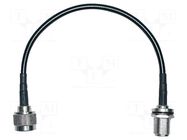 Test lead; N(J/F),N(P/M),RG223; Len: 0.28m; black GW INSTEK