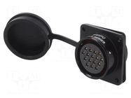 Connector: circular; socket; female; PIN: 16; IP67; SA28; 10A; 500V WEIPU