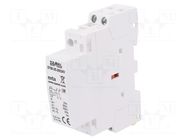 Contactor: 2-pole installation; 25A; 24VDC; NO x2; -5÷60°C ZAMEL